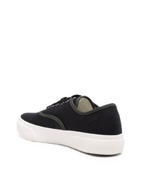 schwarze Segeltuch niedrige Sneakers von PS Paul Smith