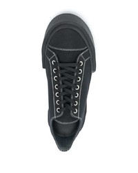 schwarze Segeltuch niedrige Sneakers von Oamc