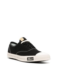 schwarze Segeltuch niedrige Sneakers von VISVIM