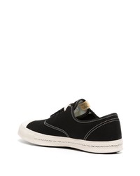 schwarze Segeltuch niedrige Sneakers von VISVIM