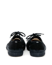 schwarze Segeltuch niedrige Sneakers von Maison Margiela