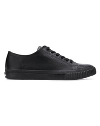 schwarze Segeltuch niedrige Sneakers von Calvin Klein Jeans