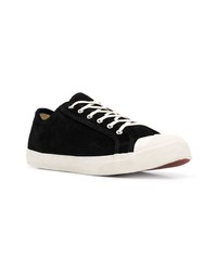 schwarze Segeltuch niedrige Sneakers von YMC