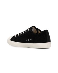 schwarze Segeltuch niedrige Sneakers von YMC