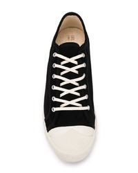 schwarze Segeltuch niedrige Sneakers von YMC