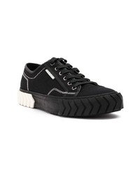 schwarze Segeltuch niedrige Sneakers von Both