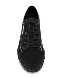 schwarze Segeltuch niedrige Sneakers von Both