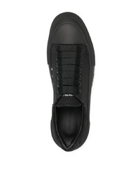 schwarze Segeltuch niedrige Sneakers von Alexander McQueen