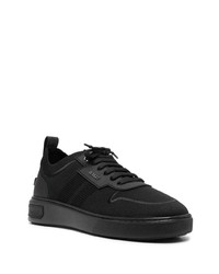 schwarze Segeltuch niedrige Sneakers von Bally