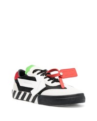 schwarze Segeltuch niedrige Sneakers von Off-White