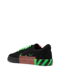 schwarze Segeltuch niedrige Sneakers von Off-White