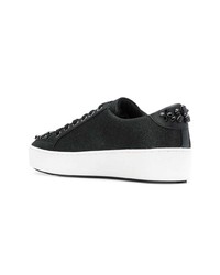 schwarze Segeltuch niedrige Sneakers von MICHAEL Michael Kors