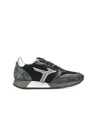 schwarze Segeltuch niedrige Sneakers von Mizuno