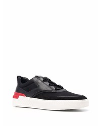 schwarze Segeltuch niedrige Sneakers von Tod's