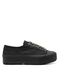 schwarze Segeltuch niedrige Sneakers von Oamc