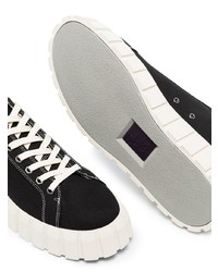 schwarze Segeltuch niedrige Sneakers von Eytys