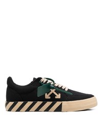 schwarze Segeltuch niedrige Sneakers von Off-White