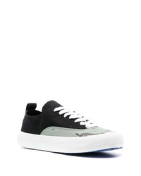 schwarze Segeltuch niedrige Sneakers von Marcelo Burlon County of Milan