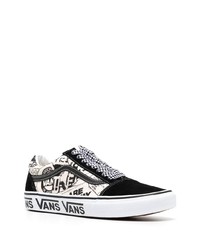 schwarze Segeltuch niedrige Sneakers von Vans