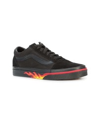 schwarze Segeltuch niedrige Sneakers von Vans