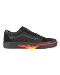 schwarze Segeltuch niedrige Sneakers von Vans