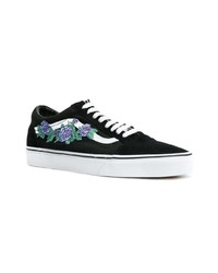 schwarze Segeltuch niedrige Sneakers von Vans