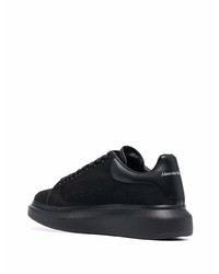 schwarze Segeltuch niedrige Sneakers von Alexander McQueen