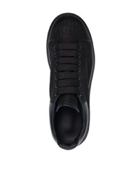 schwarze Segeltuch niedrige Sneakers von Alexander McQueen