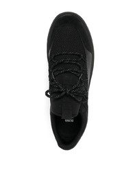 schwarze Segeltuch niedrige Sneakers von BOSS