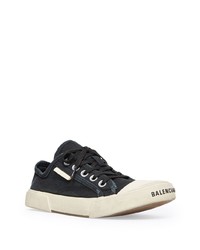 schwarze Segeltuch niedrige Sneakers von Balenciaga