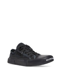schwarze Segeltuch niedrige Sneakers von Balenciaga
