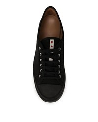 schwarze Segeltuch niedrige Sneakers von Marni