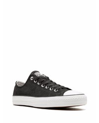 schwarze Segeltuch niedrige Sneakers von Converse