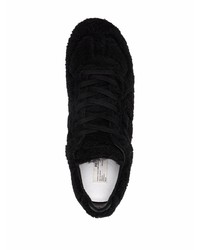 schwarze Segeltuch niedrige Sneakers von Maison Margiela