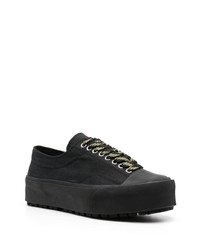 schwarze Segeltuch niedrige Sneakers von Oamc