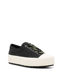 schwarze Segeltuch niedrige Sneakers von Oamc