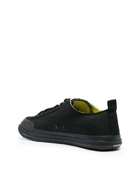 schwarze Segeltuch niedrige Sneakers von Diesel