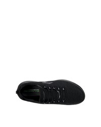 schwarze Segeltuch niedrige Sneakers von Skechers