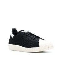 schwarze Segeltuch niedrige Sneakers von adidas