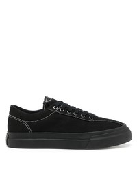 schwarze Segeltuch niedrige Sneakers von Stepney Workers Club