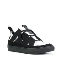 schwarze Segeltuch niedrige Sneakers von Damir Doma