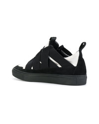 schwarze Segeltuch niedrige Sneakers von Damir Doma