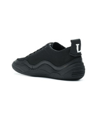 schwarze Segeltuch niedrige Sneakers von Lanvin