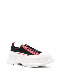 schwarze Segeltuch niedrige Sneakers von Alexander McQueen