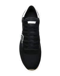 schwarze Segeltuch niedrige Sneakers von Philippe Model