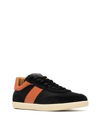 schwarze Segeltuch niedrige Sneakers von Tod's