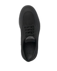 schwarze Segeltuch niedrige Sneakers von Hogan