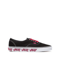 schwarze Segeltuch niedrige Sneakers von Vans