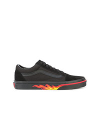 schwarze Segeltuch niedrige Sneakers von Vans