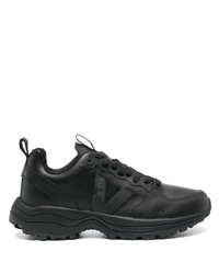 schwarze Segeltuch niedrige Sneakers von Veja